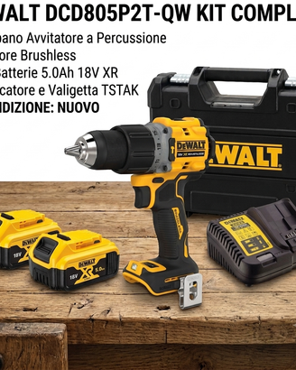 DeWALT DCD805P2T Trapano Avvitatore Brushless XR