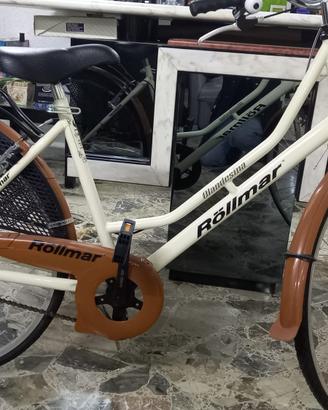 Bici da città Röllmar stile olandese vintage crema