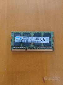 RAM Samsung 8gb DDR3L 1600 SODIMM per NOTEBOOK