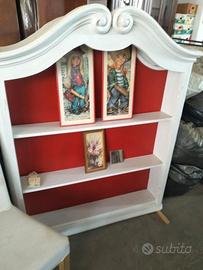 LIBRERIA IN LEGNO LACCATA BIANCA