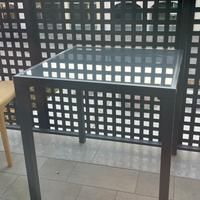 Tavolo metallo e vetro 70x70
