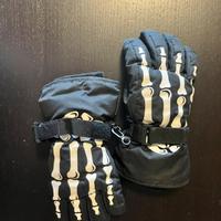 guanti con grafica scheletro