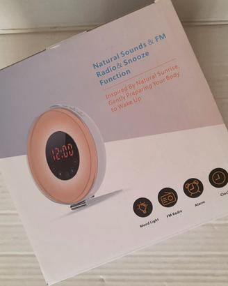 wake-up light con simulazione dell'alba e tramonto