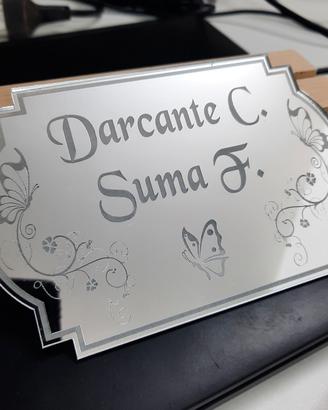 Targa fuori porta personalizzate