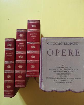 OPERE. 3 Vol.  Giacomo Leopardi