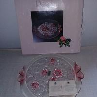 Vassoio in vetro decoro a mano Walther Glas NUOVO