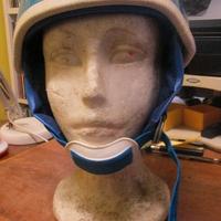 casco d'epoca Boeri Sport mod. 021/MEC azzurro bia