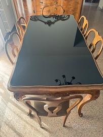 Tavolo chippendale con sedie