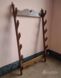 PORTAFUCILI IN LEGNO MASSELLO