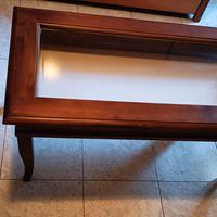 Tavolino con vetro apribile