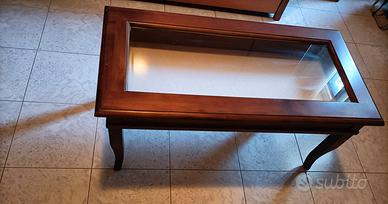 Tavolino con vetro apribile