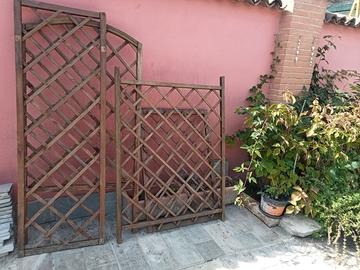 varie spalliere in legno per piante