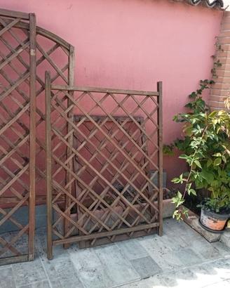 varie spalliere in legno per piante