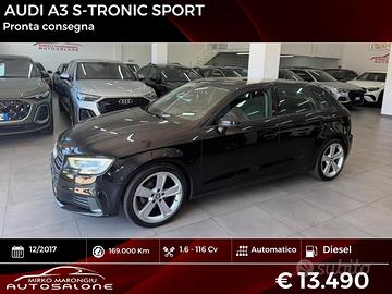 Audi A3 1.6 TDI 116 CV S tronic Sport FINANZIABILE