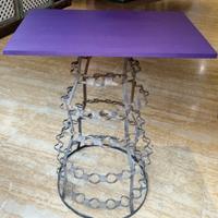 Tavolino scola bottiglie vintage