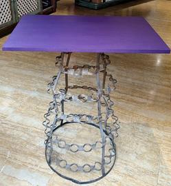 Tavolino scola bottiglie vintage