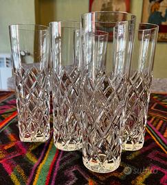 Set 5 Bicchieri Highball Cristallo Pesante Vintage