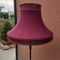 Lampada da terra in ottone e onice anni '50