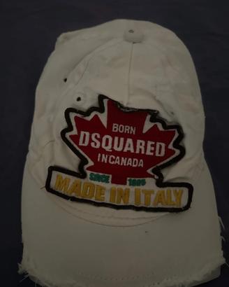 Cappello Dsquared2 bianco beach mare