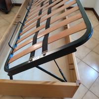 letto singolo con vano contenitore