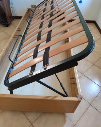 letto singolo con vano contenitore