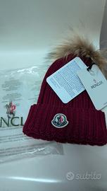 Berretto Moncler Originale Bordeaux taglia unica 