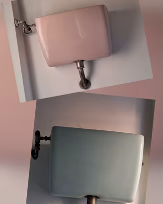 Coppia Cassette Scarico WC Vintage Richard Ginori 