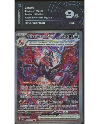 Pokemon Charizard ex shiny 9.5 ita aigrading
