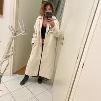 Cappotto lungo color panna
