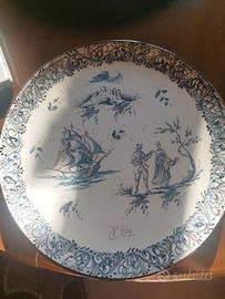 Piatto artigianale di ceramica di Albisola