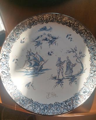 Piatto artigianale di ceramica di Albisola