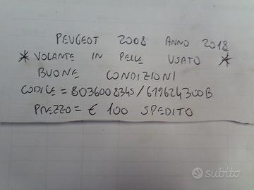 Volante in pelle peugeot 2008 del 2018