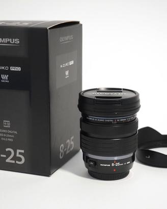Olympus 8-25mm 4.0 Pro + Nikon filtro NC 72mm