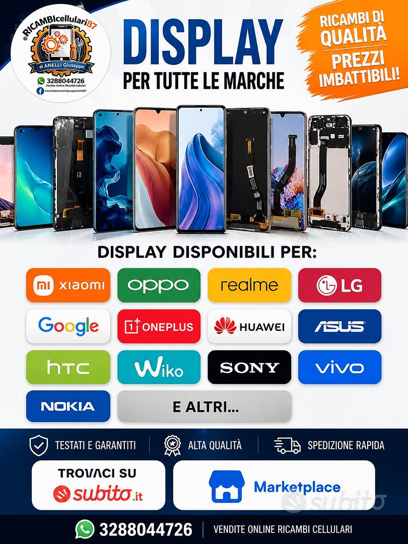 display Samsung iPhone Xiaomi ecc