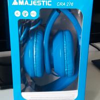 Cuffie Stereo Majestic CRA 276 blu calcio Napoli