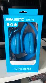 Cuffie Stereo Majestic CRA 276 blu calcio Napoli