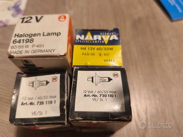 Lampade alogene per proiettori auto