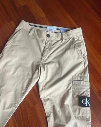 Pantaloni Cargo Beige Calvin Klein