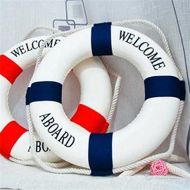 Salvagente Decorativo Marittimo "Welcome Aboard" –