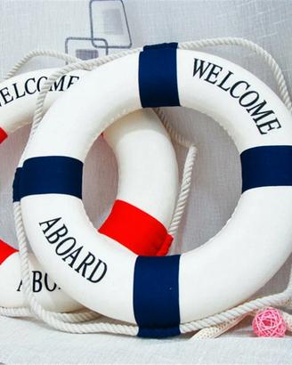 Salvagente Decorativo Marittimo "Welcome Aboard" –