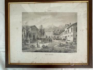 Stampa antica, Villa Rosada, metà 1800