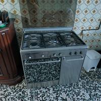 Cucina a gas 5 fuochi con forno – acciaio inox - Z