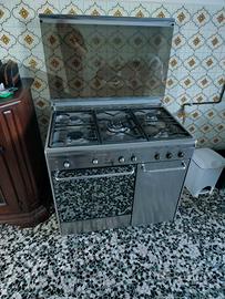 Cucina a gas 5 fuochi con forno – acciaio inox - Z