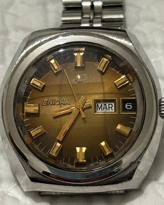 Enicar automatico vintage anni 70 day date golden