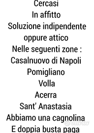 Per chi può aiutarmi