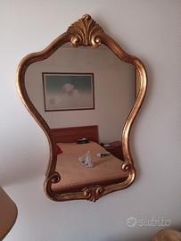 specchio anni 60 cornice dorata