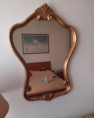 specchio anni 60 cornice dorata