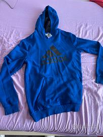 Felpa blu adidas taglia XL con cappuccio