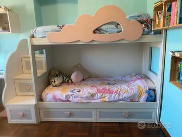 Cameretta bambini con letto a castello