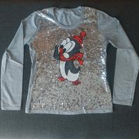 Maglia grigia con paillettes 